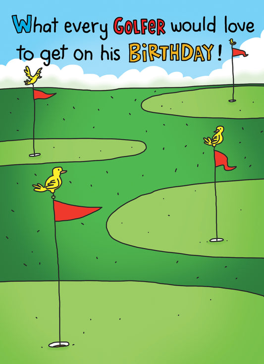 Birdie Golf Greeting Card