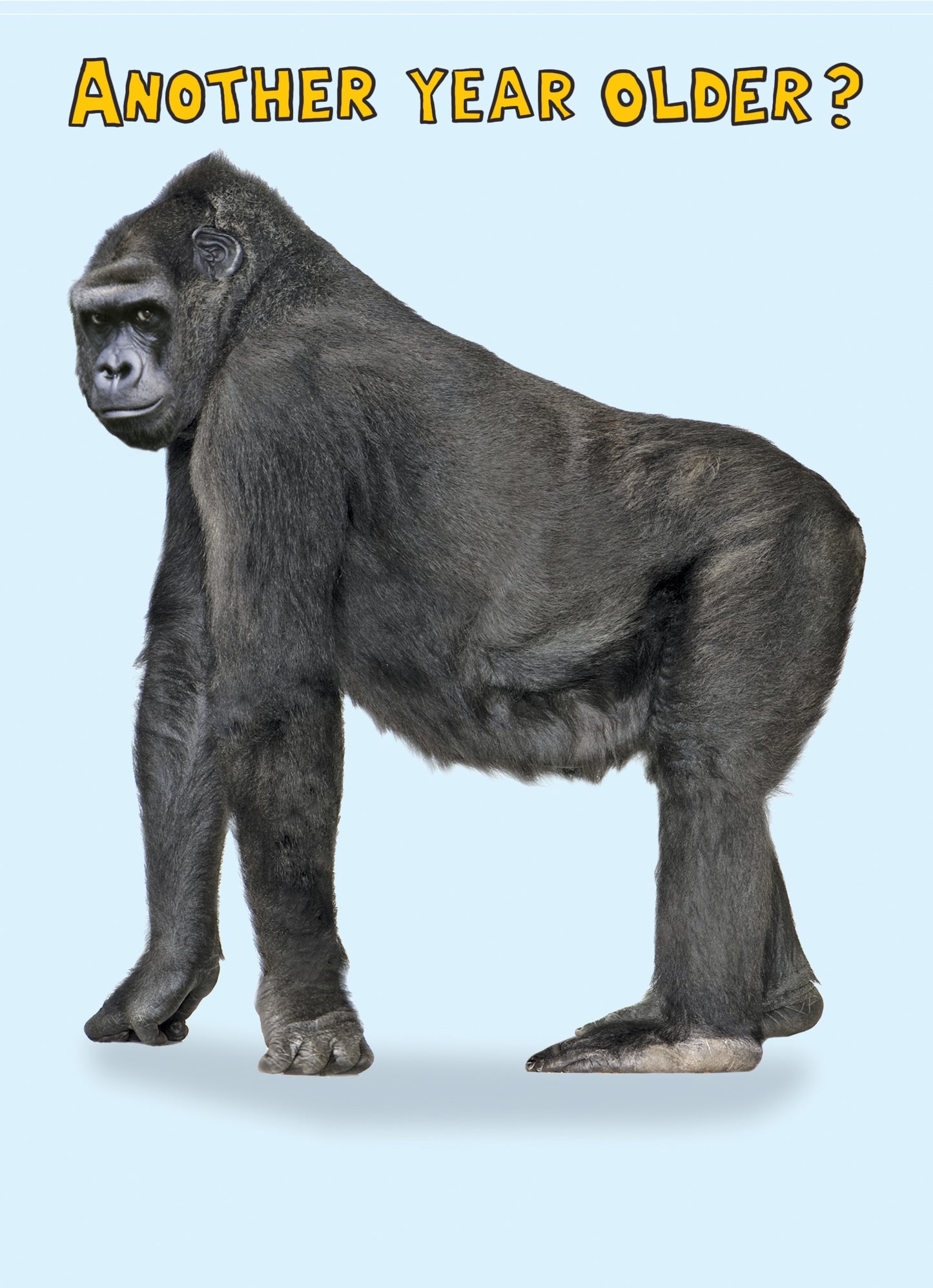 Gorilla Blow Candles Greeting Card