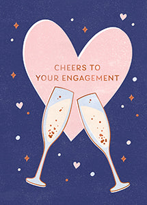 Bubbles Engagement Greeting Card