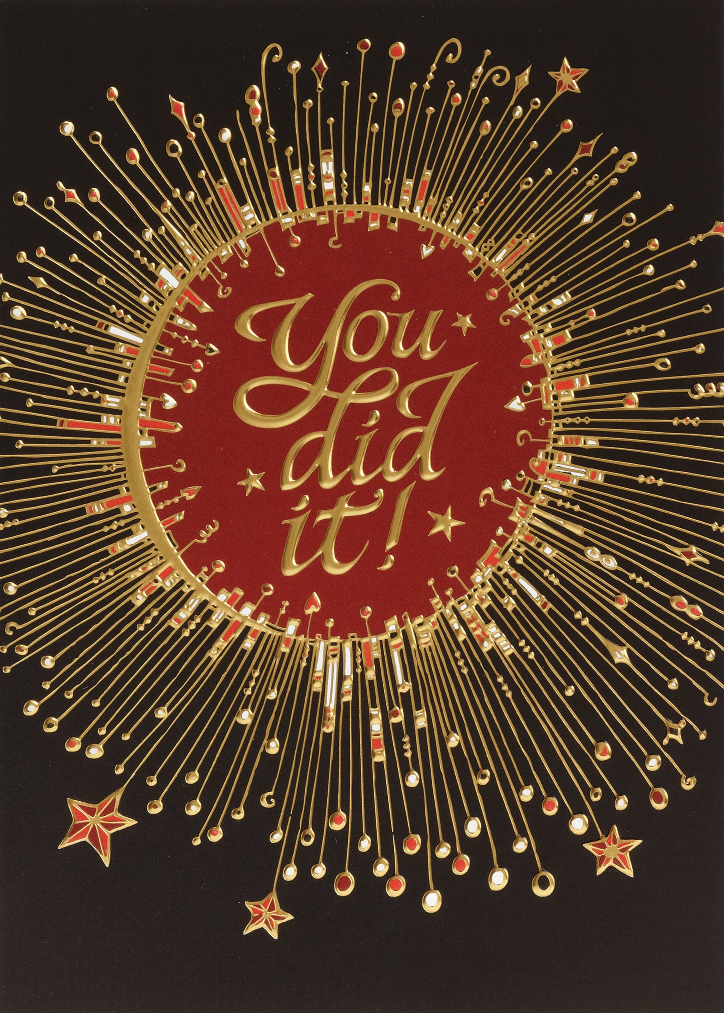Round Medallion with Stems Greeting Card