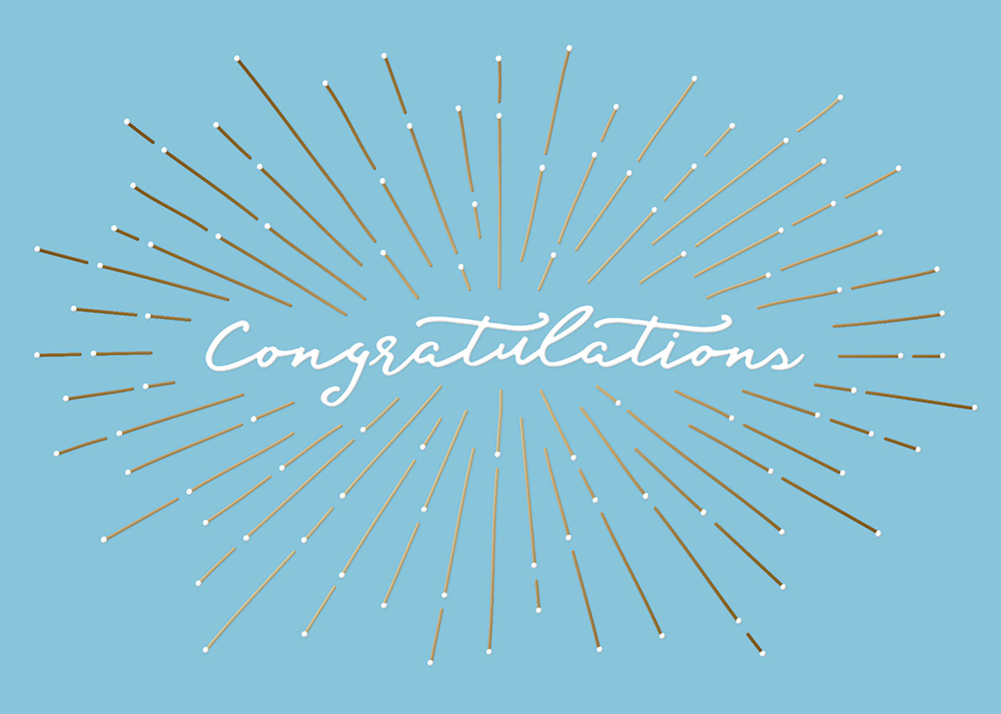 Congratulations Gold Burst Greeting Card