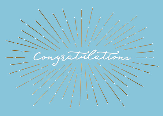 Congratulations Gold Burst Greeting Card