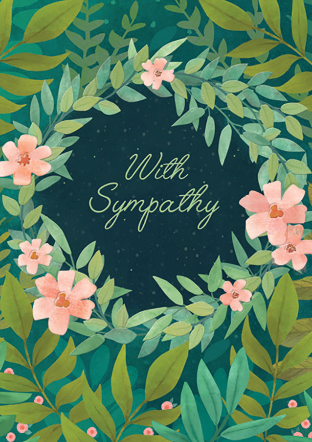 Sympathy Opening in Greenery Greeting Card