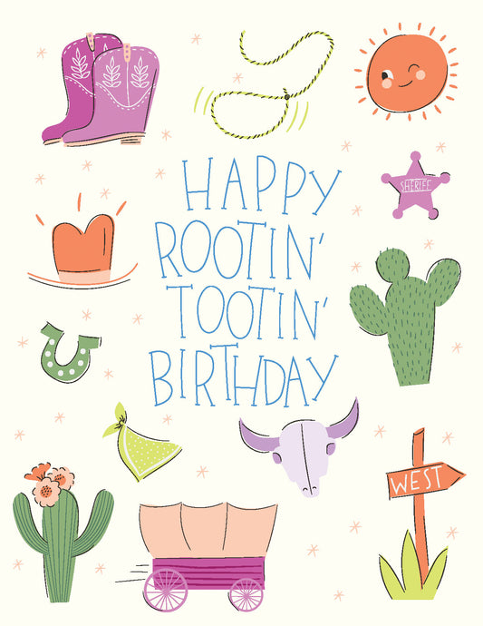 Rootin Tootin Birthday Greeting Card