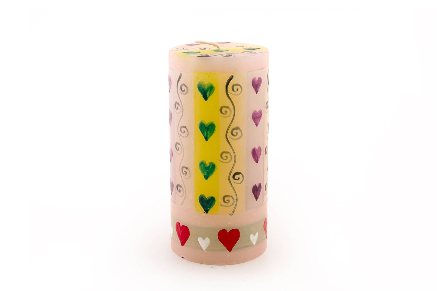 Pastel Hearts Candle