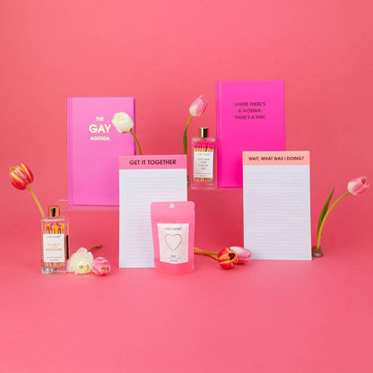 Chez Gagné - Wait, What Was I Doing? - Lined Notepad - Coral Pink - 65 perforated pages - 5x8