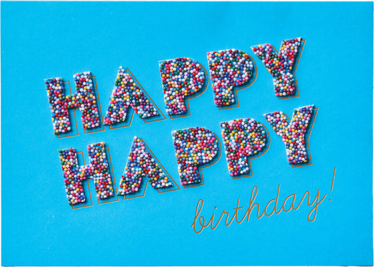 Happy Happy Birthday Greeting Card