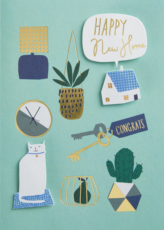 New Home Icons Greeting Card