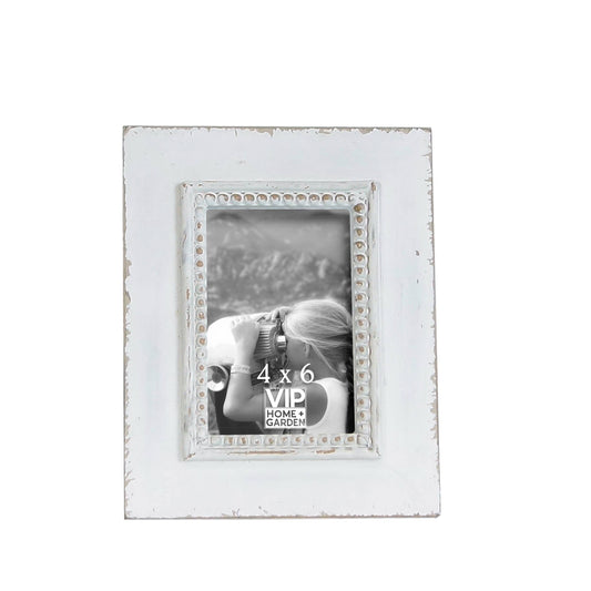 Wood 9.5 in. White 4x6 Photo Frame