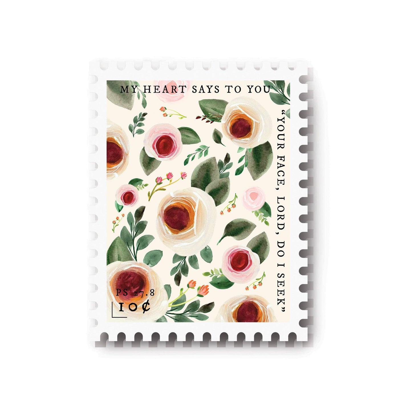 Sticker: Psalm 27:8 Stamp