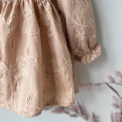 Baby Girl Jacquard Embroidered Romper