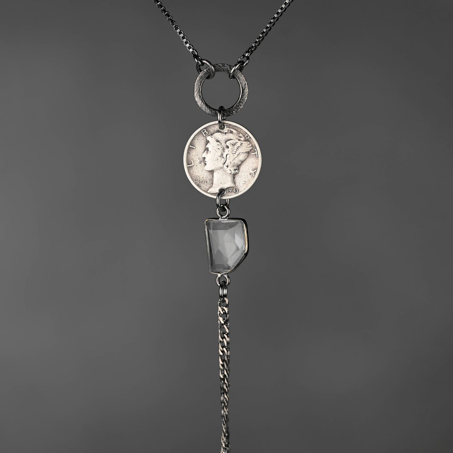 One of a Kind Silver Dime on an Adjustable Chain