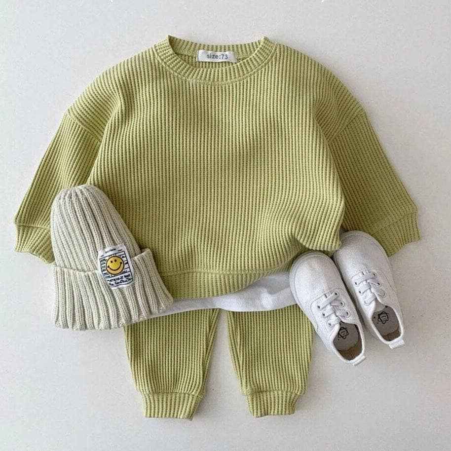 Baby Cotton Tracksuit Pullover Set: 6-12M / Navy