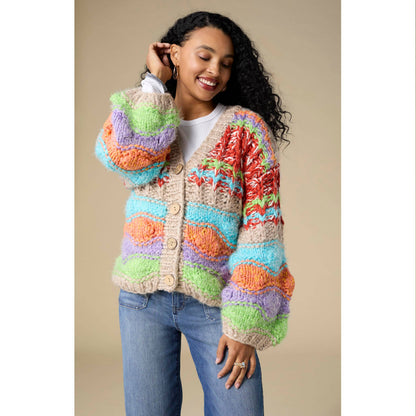 Maloti Chunky Button Front Cardigan
