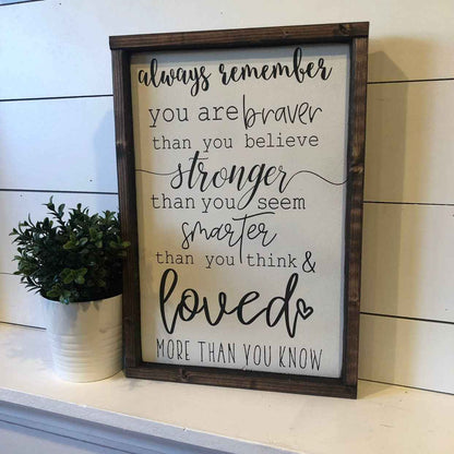 This Phrase of Life - Always remember * encouragement sign