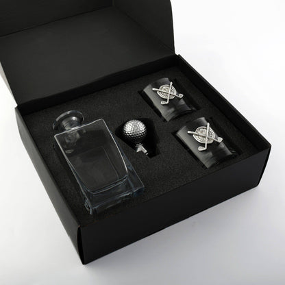 Golf Decanter Set with Pair Glasses (3 PCS SET)