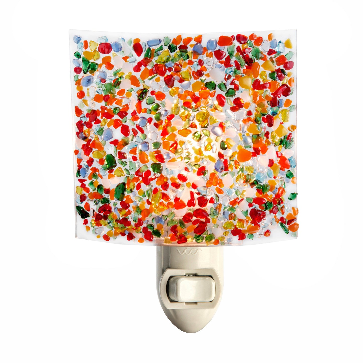 Bright Colored Fused Glass Night Light