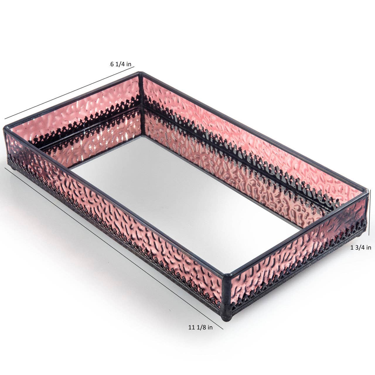 J Devlin Glass Art & Bert Anderson Collection - Tra 126-2 Montrose Glass Tray
