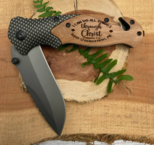 I Can Do All Things Thru Christ Knife