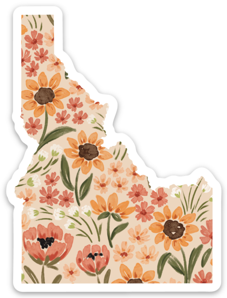 Idaho Floral State Sticker