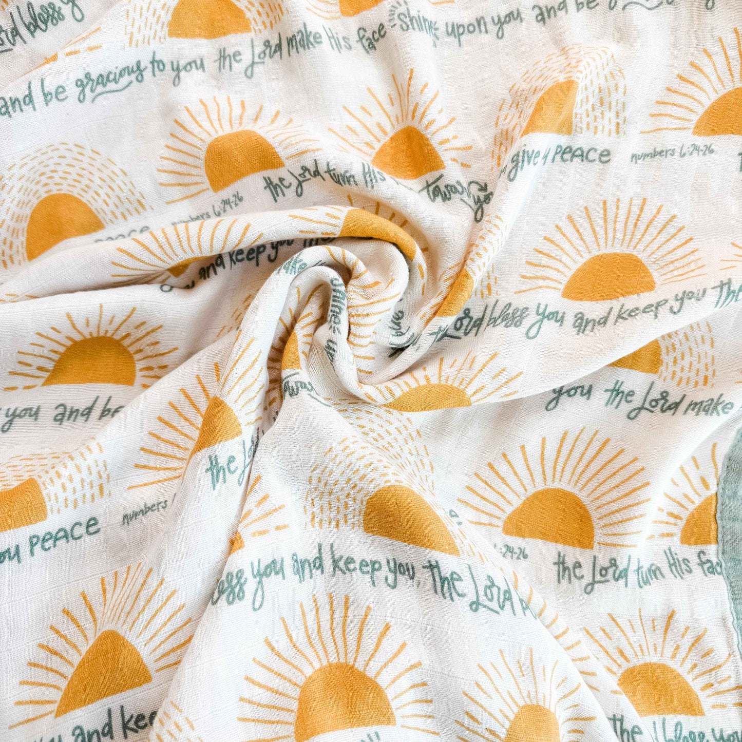 The Little Rose Shop - The Blessing Luxury Double Sided Muslin  Blanket
