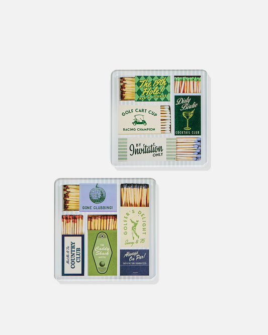 Golf Matchbook Coasters