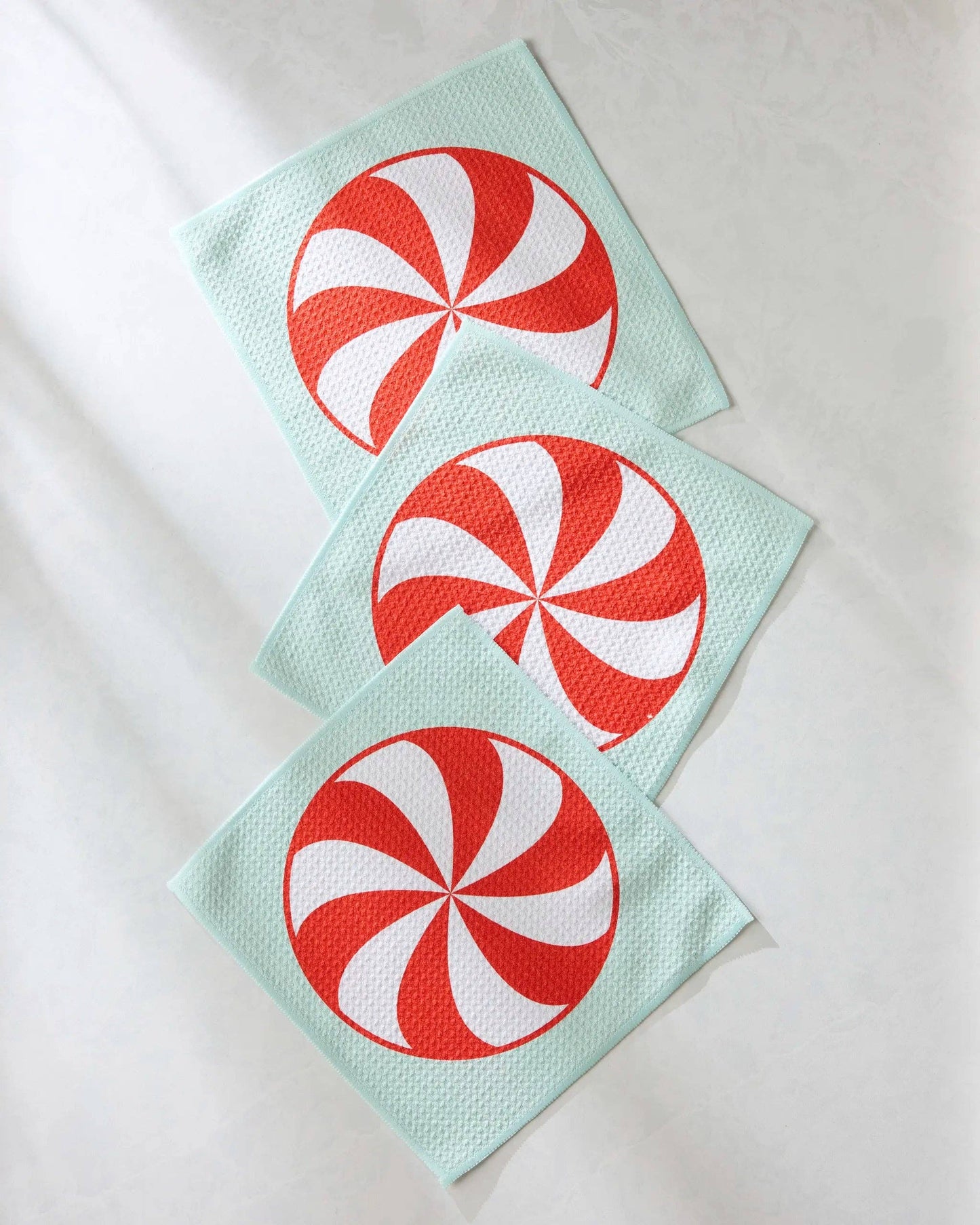 Geometry - Peppermint Swirl Dishcloth Set