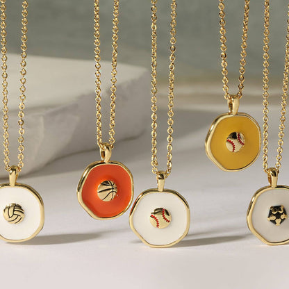 Spike! Volleyball Pendant Necklace