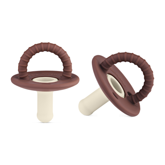 Stage Two Halo Pacifier: Mocha+Tan