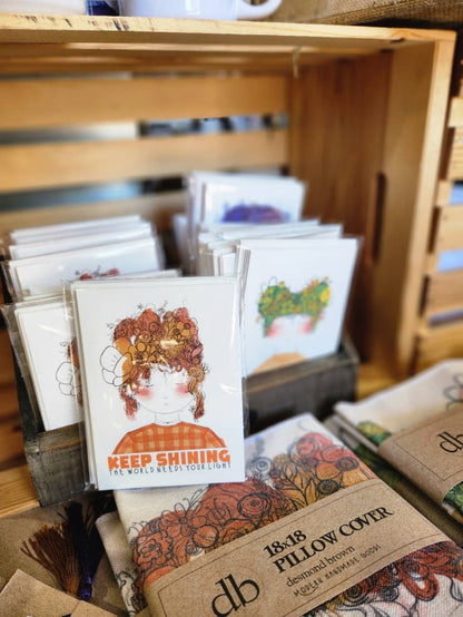 Garden Girls- packaged notecard set of 4