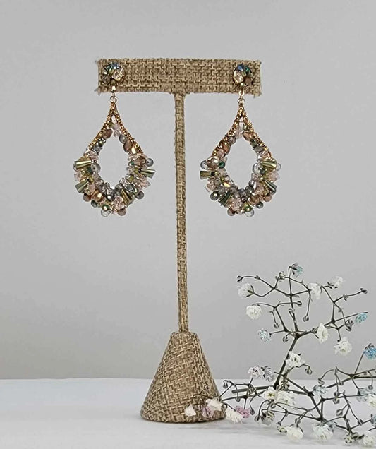 Handmade Chandelier Hobo Style Dangle Earrings