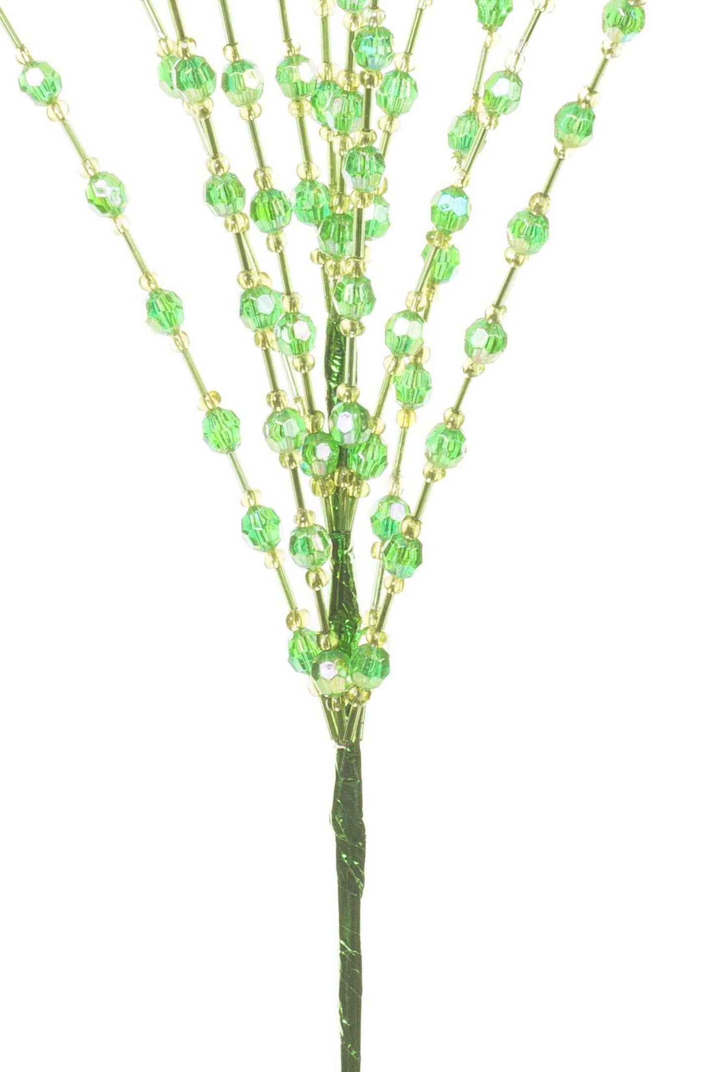 NEW-Green Beaded Tree Pick