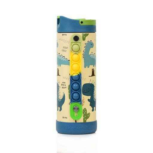 Fidget Strap Kids Stainless Bottle 14oz Dinosaur