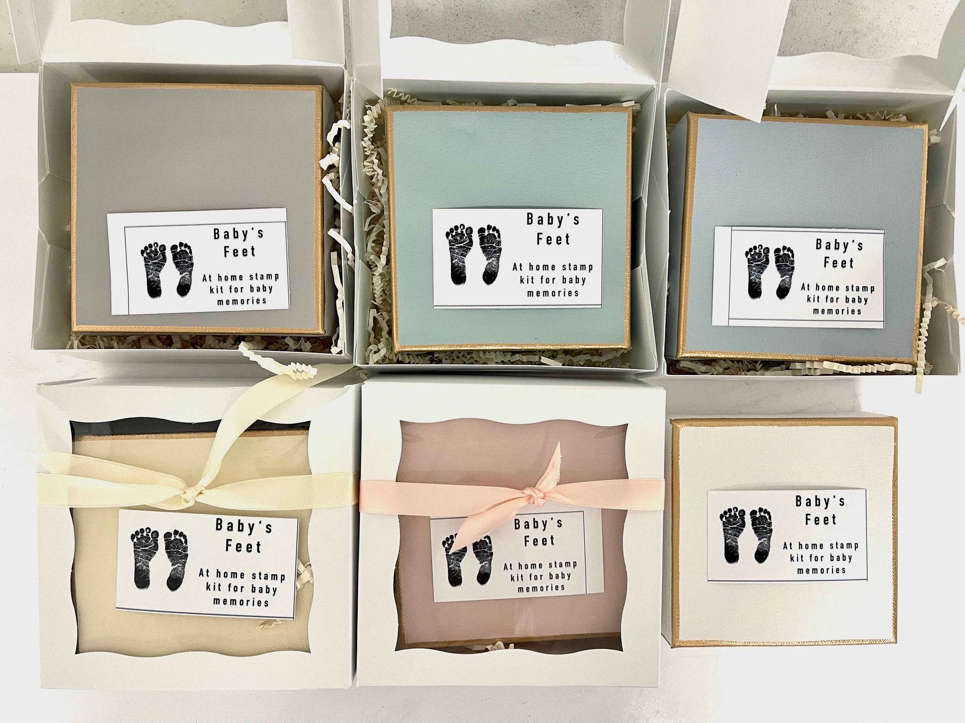 Baby's Feet Stamp Kit: White