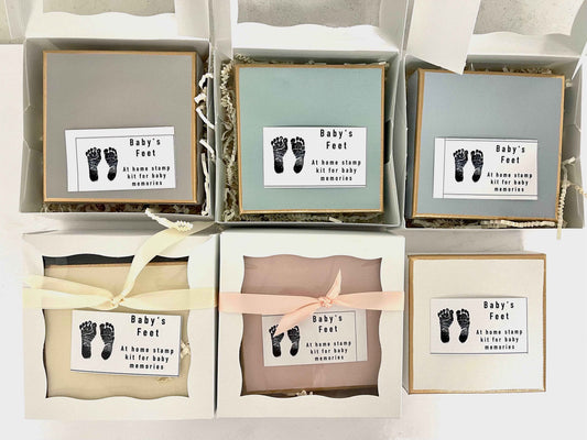 Baby's Feet Stamp Kit: Cream