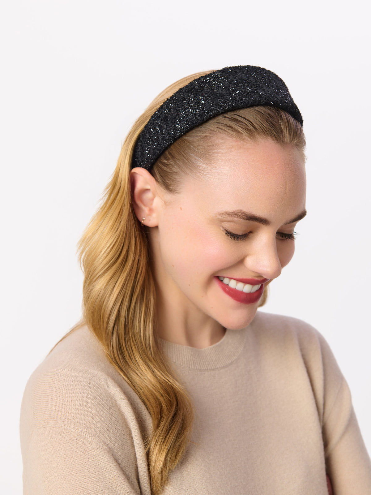 Wide Padded Headband, shown in a styled setting
