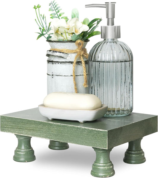green pine wooden riser