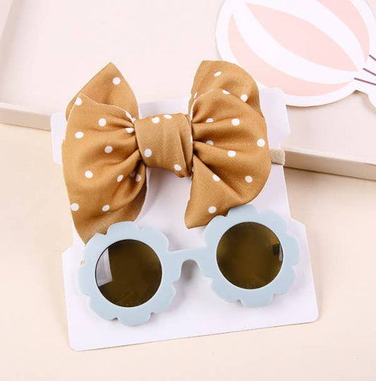 Baby Kids Sunglasses and Headband Set for summer