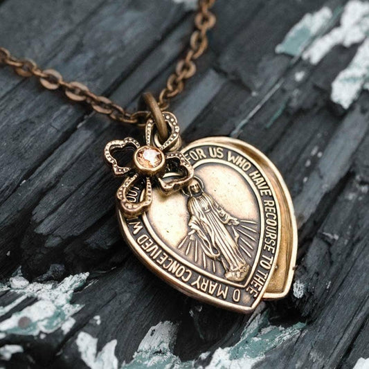 Lord's Prayer Pendant Necklace