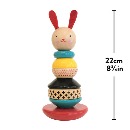 Wooden Rabbit Stacker Toy