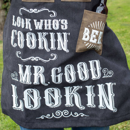 Mr. Good Lookin' Apron - Novelty BBQ Gift
