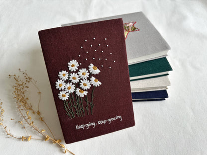Handmade Journal with Cute Embroidery & Inspirational Quote, Collection Rory