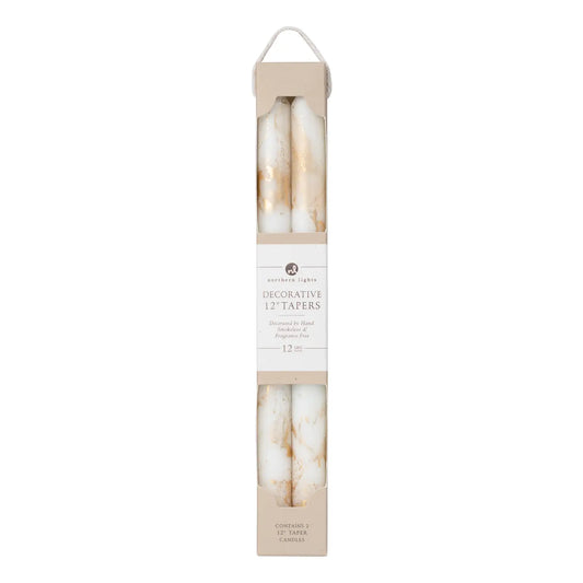 12" Decorative Tapers 2pk Kraft Box