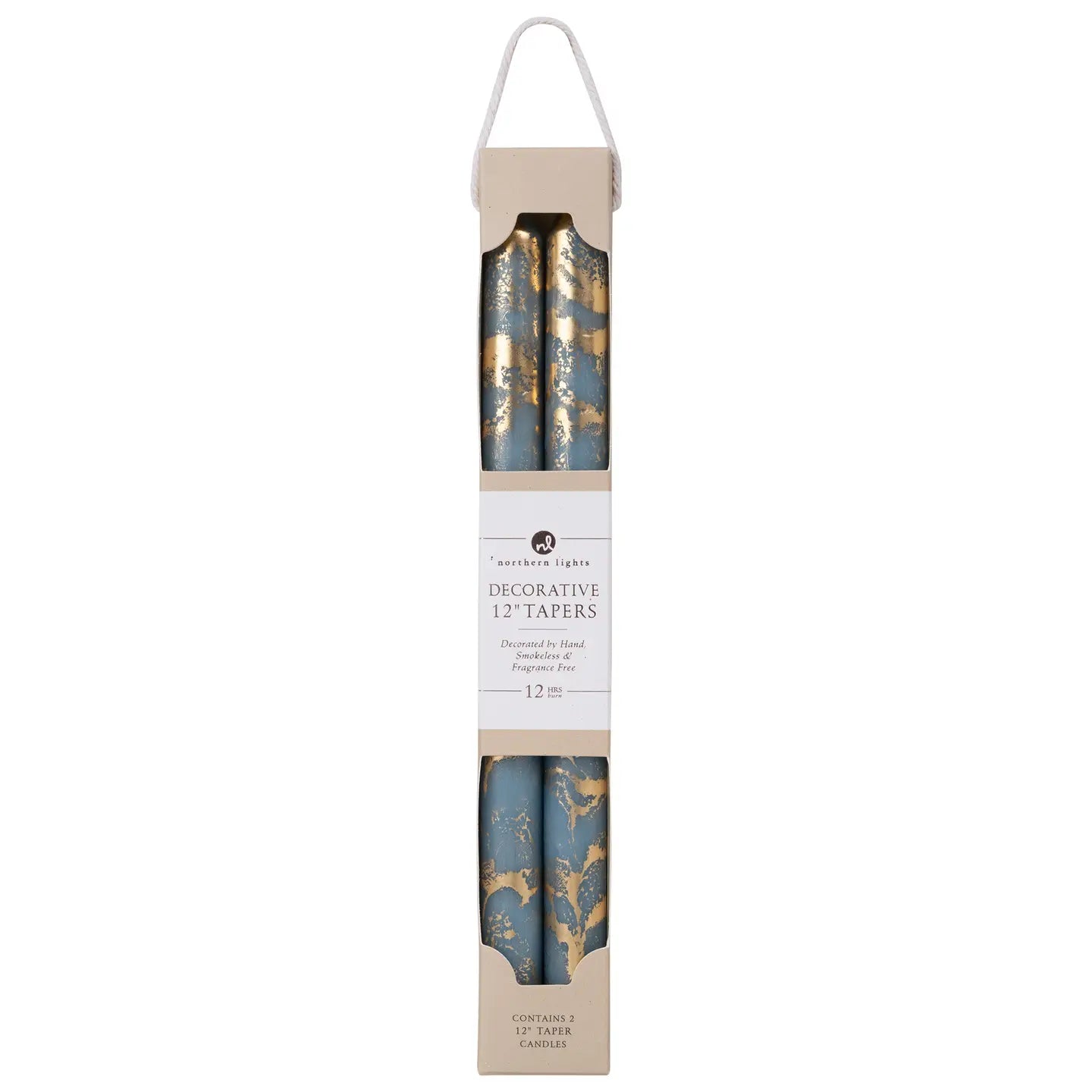 12" Decorative Tapers 2pk Kraft Box