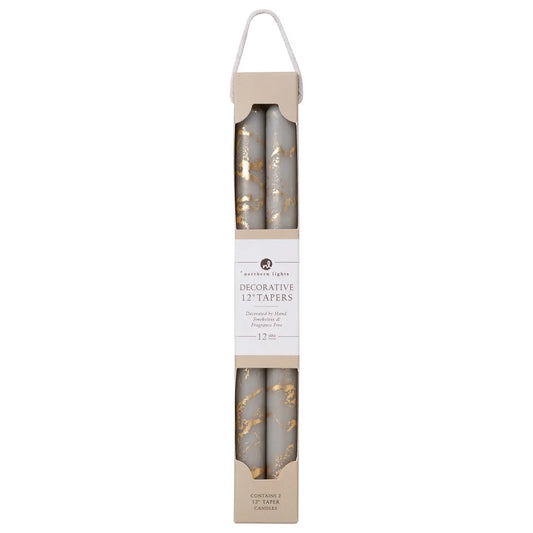 12" Decorative Tapers 2pk Kraft Box