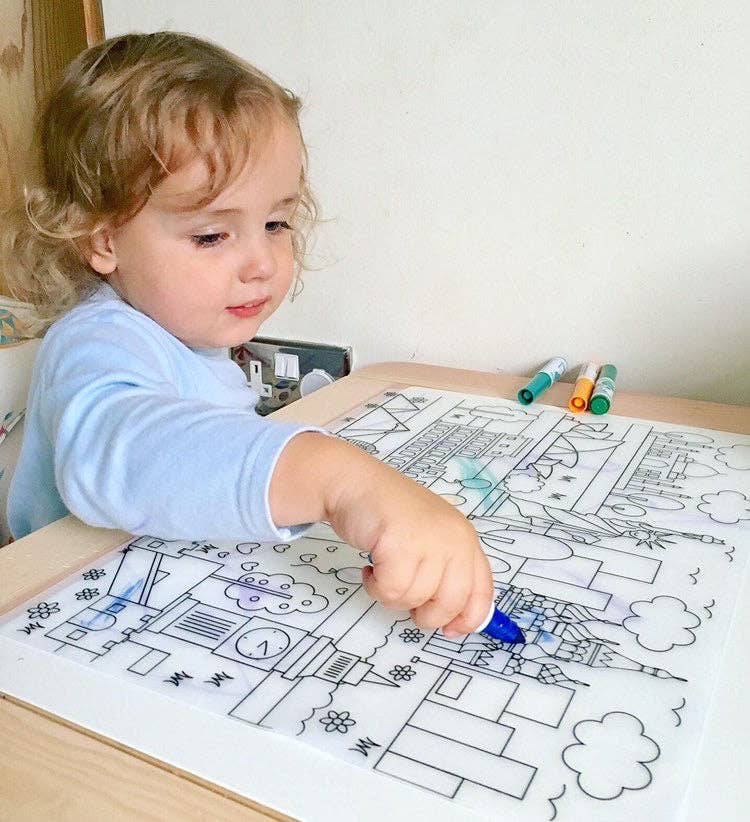 Reusable Silicone Coloring Placemats - Gift for Kids