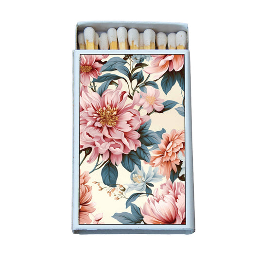 Flowers Pink Matchbox • Decorative Matches