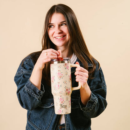 40oz Lifestyle Flip Straw Tumbler-Endless Daydream Cream