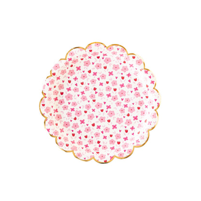 Flower Fields Paper Plate