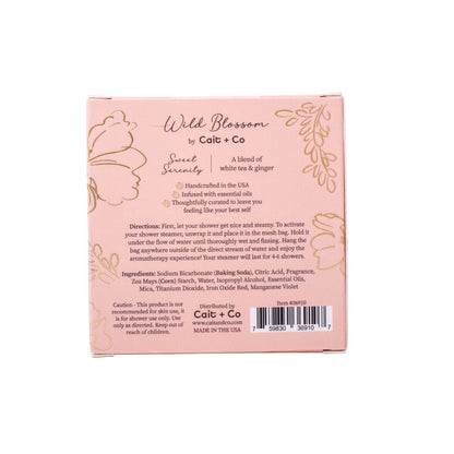 Wild Blossom: Shower Steamer - White Tea & Ginger